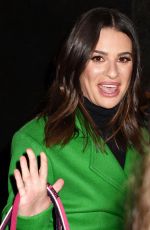 LEA MICHELE Leaves Tonight Show in New York 12/16/2019