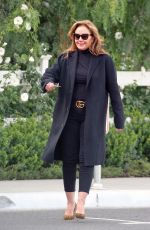 LEAH REMINI Leaves a Restaurant in Hollywood 12/17/2019