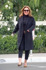 LEAH REMINI Leaves a Restaurant in Hollywood 12/17/2019