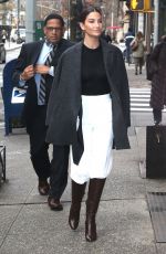 LILY ALDRIDGE Arrives at a Business Meeting in New York 12/11/2019