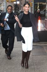 LILY ALDRIDGE Arrives at a Business Meeting in New York 12/11/2019