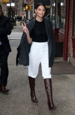 LILY ALDRIDGE Arrives at a Business Meeting in New York 12/11/2019