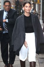 LILY ALDRIDGE Arrives at a Business Meeting in New York 12/11/2019