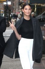 LILY ALDRIDGE Arrives at a Business Meeting in New York 12/11/2019