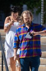 LILY ALLEN and David Harbour at a Pool in Miami 12/04/2019