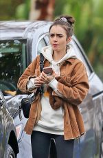 LILY COLLINS Out Shopping in Los Angeles 12/06/2019