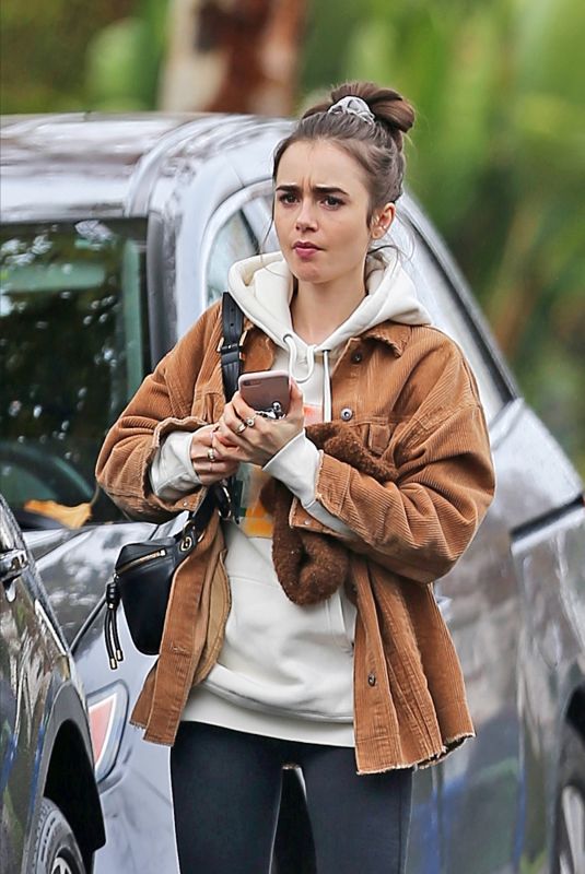 LILY COLLINS Out Shopping in Los Angeles 12/06/2019