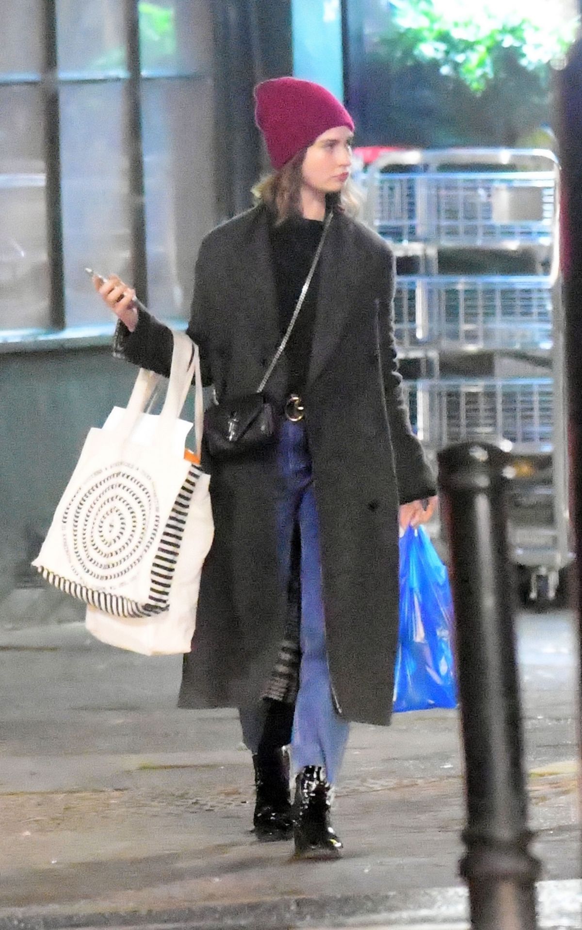 LILY JAMES Out Shopping in London 12/04/2019 – HawtCelebs