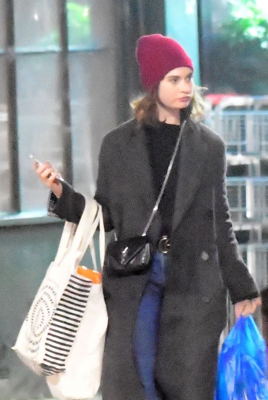 LILY JAMES Out Shopping in London 12/04/2019