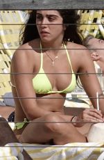 LOURDES LEON in Yellow Bikini at a Beach in Miami 12/15/2019