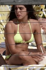 LOURDES LEON in Yellow Bikini at a Beach in Miami 12/15/2019
