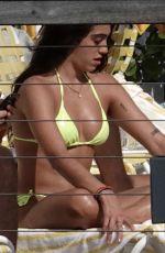 LOURDES LEON in Yellow Bikini at a Beach in Miami 12/15/2019