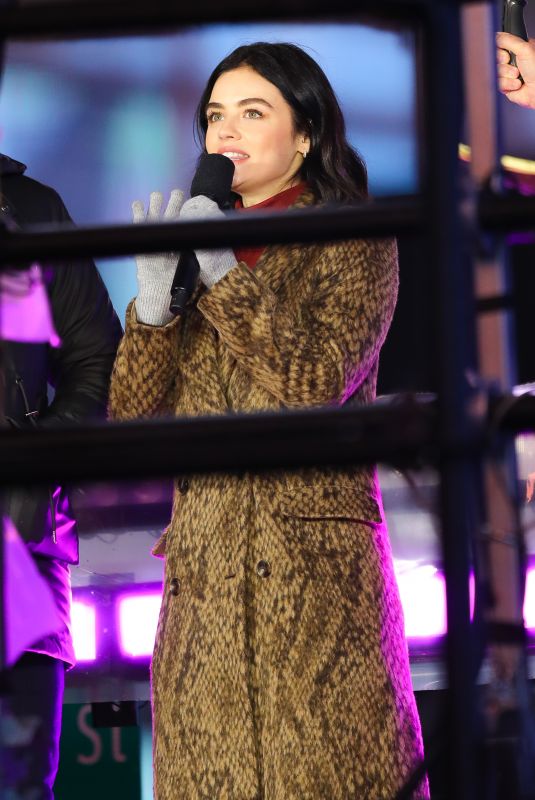 LUCY HALE at Rehearsals for 2020 New Year’s Eve at Times Square in New York 12/29/2019