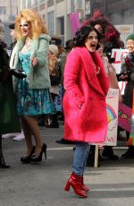 LUCY HALE on the Set of Katy Keene in New York 12/06/2019