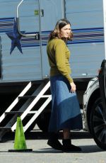 MANDY MOORE on the Set of This Is Us in Los Angeles 12/17/2019