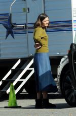 MANDY MOORE on the Set of This Is Us in Los Angeles 12/17/2019