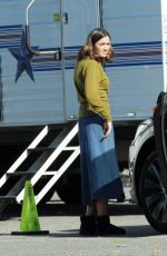 MANDY MOORE on the Set of This Is Us in Los Angeles 12/17/2019