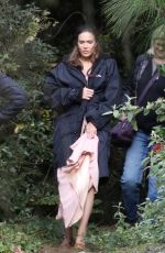 MANDY MOORE on the Set of This Is Us in Los Angeles 12/19/2019