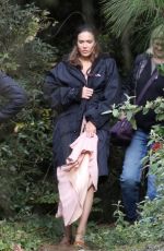 MANDY MOORE on the Set of This Is Us in Los Angeles 12/19/2019