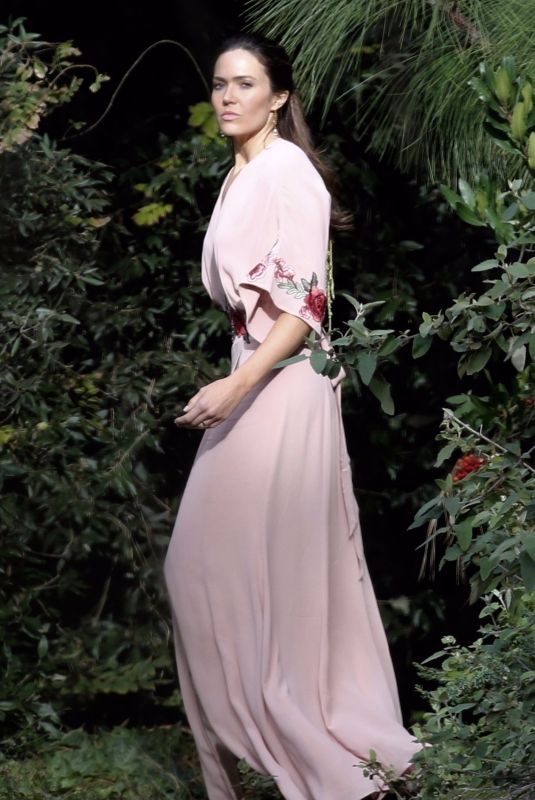 MANDY MOORE on the Set of This Is Us in Los Angeles 12/19/2019