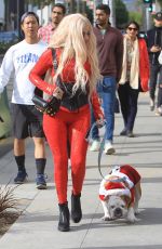 MARCELA IGLESIAS Out with Her Dog in Beverly Hills 12/22/2019