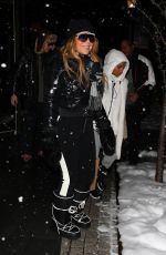MARIAH CAREY Shopping at Louis Vuitton in Aspen 12/28/2019
