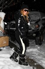 MARIAH CAREY Shopping at Louis Vuitton in Aspen 12/28/2019