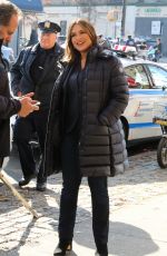 MARISKA HARGITAY on the Set of Law and Erder: SVU in New York 12/20/2019
