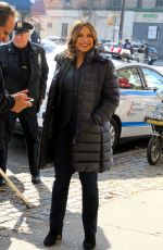 MARISKA HARGITAY on the Set of Law and Erder: SVU in New York 12/20/2019