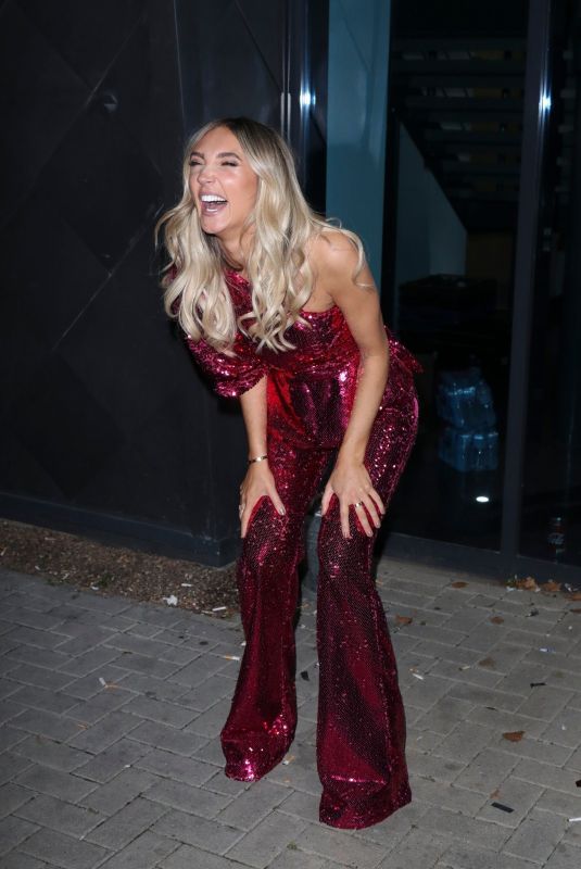 MEGAN MCKENNA Leaves The X Factor: Celebrity Final in London 11/30/2019