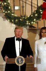 MELANIA TRUMP Greets Guests at Congressional Ball at White House in Washington, DC 12/15/2019