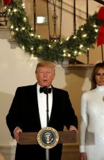 MELANIA TRUMP Greets Guests at Congressional Ball at White House in Washington, DC 12/15/2019