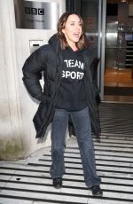MELANIE CHISHOLM Leaves Dermot O"Leary Radio Show in London 12/21/2019