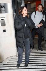 MELANIE CHISHOLM Leaves Dermot O"Leary Radio Show in London 12/21/2019