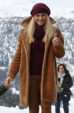 MICHELLE HUNZIKER Arrives in San Cassiano 12/27/2019