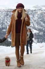 MICHELLE HUNZIKER Arrives in San Cassiano 12/27/2019