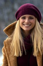 MICHELLE HUNZIKER Arrives in San Cassiano 12/27/2019