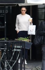 MILA KUNIS Leaves Alfred