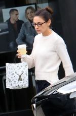 MILA KUNIS Leaves Alfred