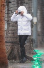 MILA KUNIS Out on a Rainy Day in Los Angeles 12/08/2019