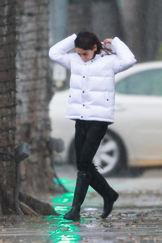 MILA KUNIS Out on a Rainy Day in Los Angeles 12/08/2019