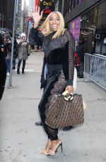 NENE LEAKES Arrives at Strahan, Sara & Keke in New York 