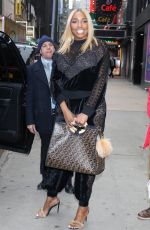 NENE LEAKES Arrives at Strahan, Sara & Keke in New York 