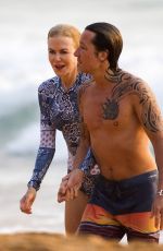 NICOLE KIDMAN and Keith Urban at a Beach in Sydney 12/27/2019
