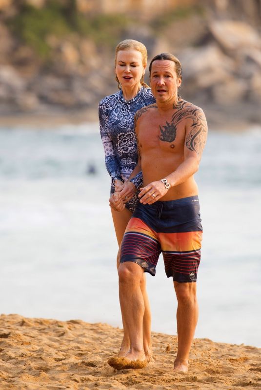 NICOLE KIDMAN and Keith Urban at a Beach in Sydney 12/27/2019