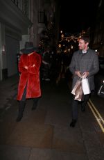 NICOLE SCHERZINGER and Thom Evans Night Out in London 12/17/2019