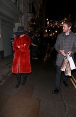 NICOLE SCHERZINGER Leaves Tramp Private Members Club Christmas Party in London 12/17/2019
