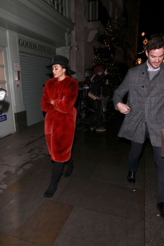 NICOLE SCHERZINGER Leaves Tramp Private Members Club Christmas Party in London 12/17/2019