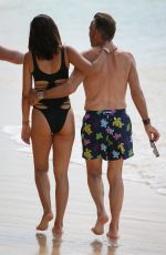 NIGORA BANNATYNE in Swimsuit at a Beach in Barbados 12/28/2019