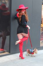 PHOEBE PRICE Out with Her Dog in Los Angeles 12/19/2019